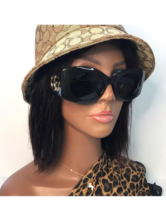 New Authentic Gucci Grey Oval Ladies Sunglasses GG0810S 001 main image 11
